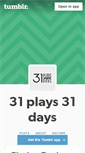 Mobile Screenshot of 31plays31days.com